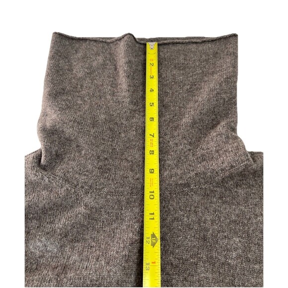 Eileen Fisher Yak & Merino Wool Colorblock Asymmetrical Cowl Neck Sweater - Picture 8 of 9
